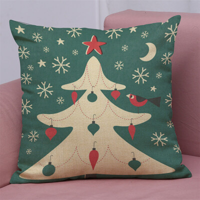 

Tailored New Christmas Cotton Linen Pillow Case Sofa Cushion Cover Home Decor
