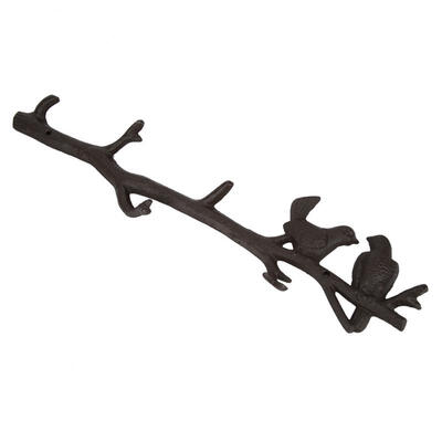 

Greensen Cast Hook Hanger Key Holder Home Garden Decor Wall Mount Door Birds&branches Hook