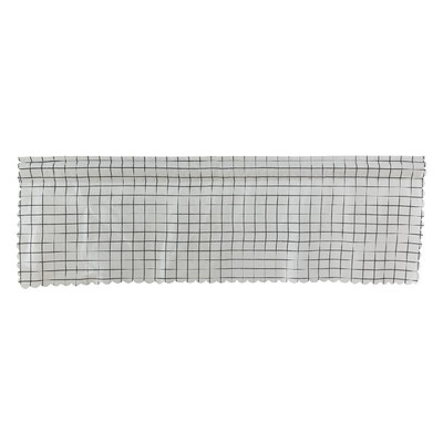 

Valance Grid Stripe Style Blackout Window Curtain Valances Short Semi-Sheer Curtains Rod Pocket Window Drapes for Kitchen Balcony