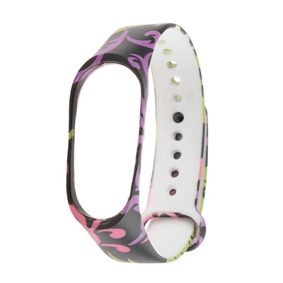 

Silicone Multicolor Printed Watch Band Bracelet Strap for Xiaomi Mi Band 3