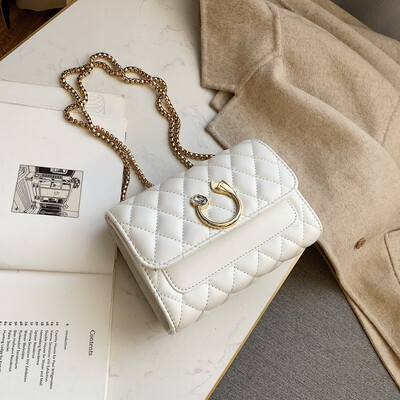 

Girls small bag new Korean fashion rhombic chain small square bag shoulder Messenger bag tide