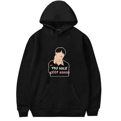 

Kpop BTS Hoodie Cute Cartoon Image Pullover Sweatshirt Winter Warm Jumper for Lovers