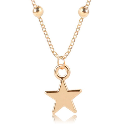 

Women Fashion Heart Pendant Necklace Lucky Necklace Female Trendy Jewelry Personality Chain Necklace For Gifts Cold Color