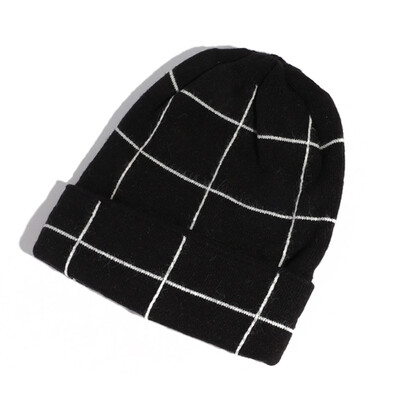 

Hat Female Autumn&Winter Korean Edition Chao Baitao 2019 Headgear Korean ins Student Lattice Warm Knitted Hat Male