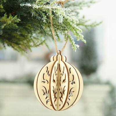 

Tailored Wooden DIY Pendant 3D Christmas Hanger For Christmas Tree Interior Decoration