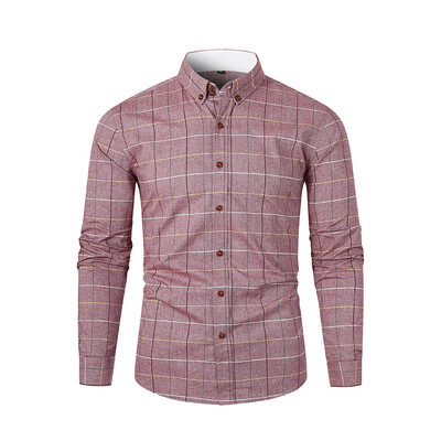 

Tailored Mens Autumn Winter Casual Slim Plaid Long Sleeve Shirts Top Beach Blouse