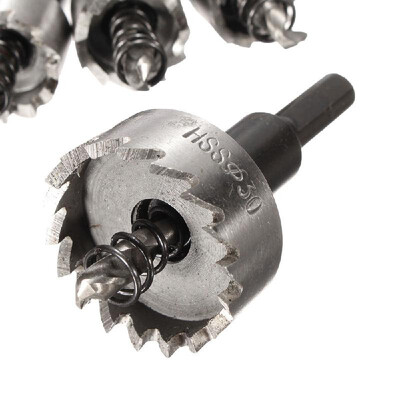 

5PCS HSS Drill Bit Hole Saw Tooth Set Stainless Steel Metal Alloy Cutter 16-30mm