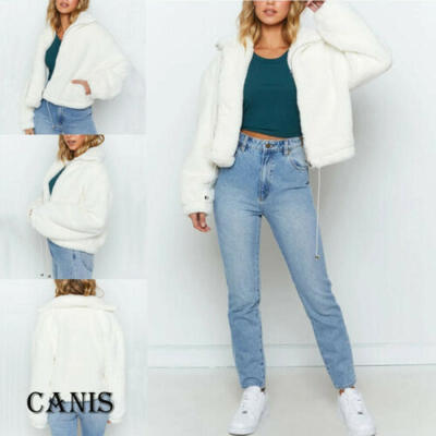

Plus Size Womens Long Sleeve Knitted Fluffy Cardigan Sweater Pocket Coat Jacket