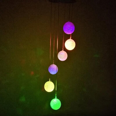 

Solar-powered Outdoor Wind Bell Light Spiral Spinner Light Mobile Wind Chime Bell Creative Solar LED Light Outdoor Hanging Decorat