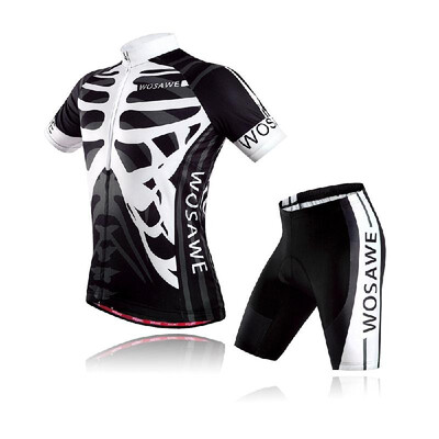 

Men Women Breathable Outdoor Short Sleeve Cycling Jersey 3D Padded Shorts Set