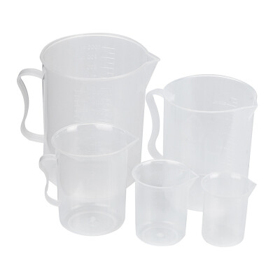 

Siaonvr Plastic Beaker Set 5 Sizes 50 100 250 500&1000ml