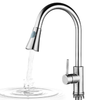 

Kitchen Faucet with Pull Down Sprayer Hot & Cold Mixer Tap Single Handle Pull Out Sprayer Faucet Deck Mount Water Faucet Water Sin