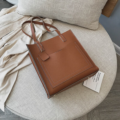 

Senior retro bag women 2019 new Korean version of high-capacity shoulder bag foreign style handbag tote bag