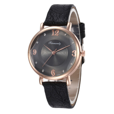 

Summer new hot-selling digital diamond womens leather watch student simple pop watch