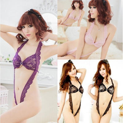 

Erotic Valentine&39s Lace Strappy Teddy Stripper Fancy Lingerie sleepwear