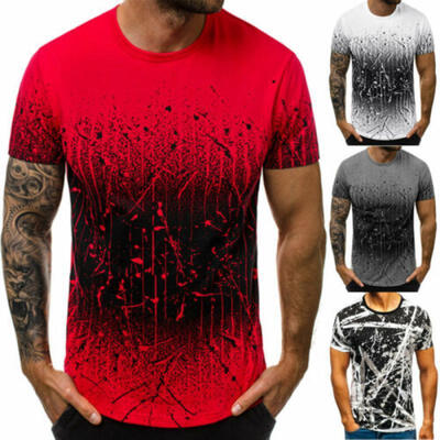 

UK Mens Gym Summer Slim Fit Casual Short Sleeve Muscle Tee Tops T-shirt Blouse