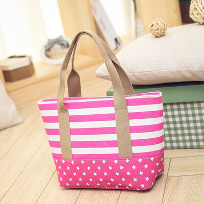 

Tailored Womens Striped Shoulder Bags Capacity Women Canvas Bags Size Small RD