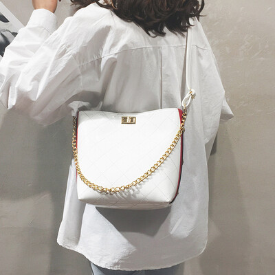 

Ins super fire bag female 2019 new rhombic chain bag Korean version of the wild net red Messenger bag fashion small black bag