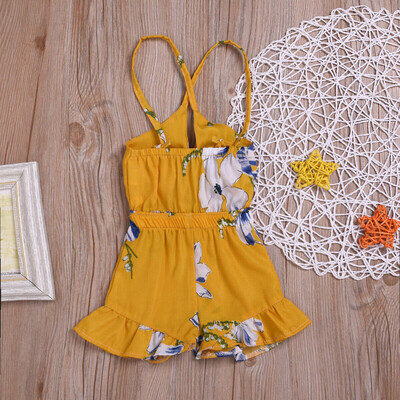 

Summer Infant Baby Girl Floral Sling Romper Jumpsuit Sunsuit Outfit Clothes 0-3Y