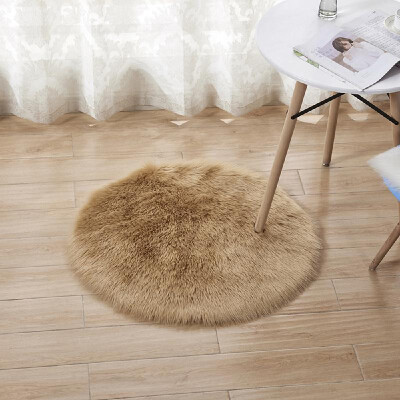 

Soft Plush Round Fluffy Rugs Artificial Wool Floor Mat Carpet Home Decor for Living Room Bedroom Kids Room