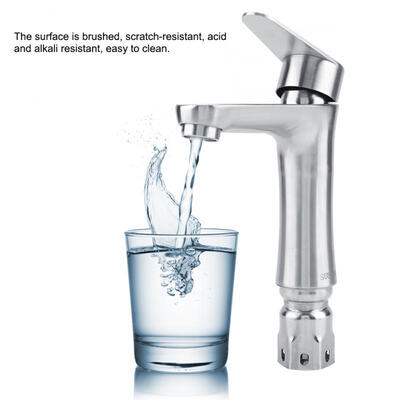 

Greensen UK Standard G12" Brushed Stainless Steel Bathroom Basin Sink Faucet Tap Cold&Hot Water