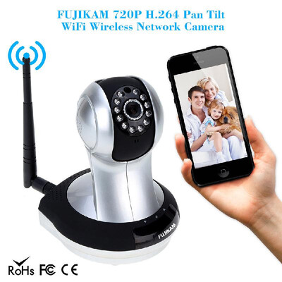 

FUJIKAM FI-361 HD 720P Wireless WiFi IP Camera CCTV Security Surveillance Phone Access Pan & Tilt IR-CUT