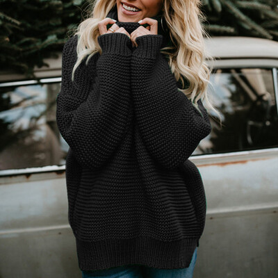 

〖Follure〗Women Long Sleeve Loose Turtleneck Knitted Sweater Jumper Pullover Top Blouse