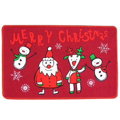 

Siaonvr Cartoon Christmas Carpet Anti-slip Mat Door Mat Household Bathroom Mat