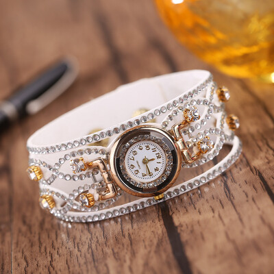 

Korean fashion womens fashion watch hot Korean velvet diamond winding ladies bracelet quartz watch