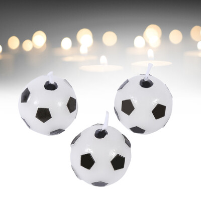 

3Pcs Cute Soccer Ball Football Birthday Party Cake Candles Decorations Supplies For Kids cake candle football cake candle
