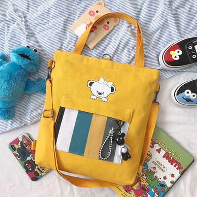 

Canvas bag female canvas single shoulder ins Korean version student canvas bag