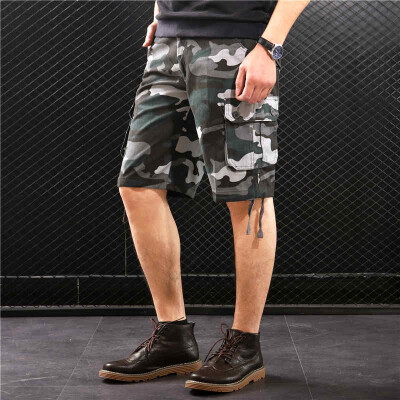 

SQSI summer new brand thin section loose camouflage five-pants 4875