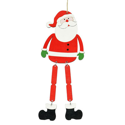 

Siaonvr Christmas Decorations Creative DIY Wooden Santa Snowman Pendant