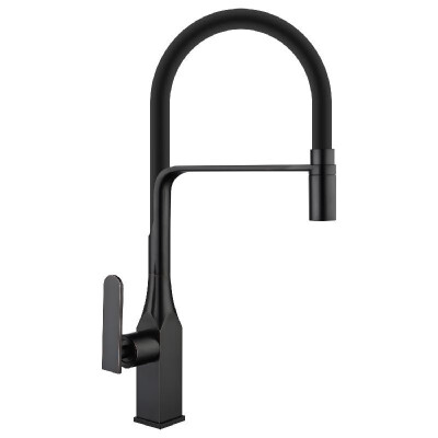 

Single Handle Kitchen Faucets Silicone Hose High Arc Bathroom Basin Sink Faucets Ceramic Valve Hot&Cold Water Mixer Copper 360