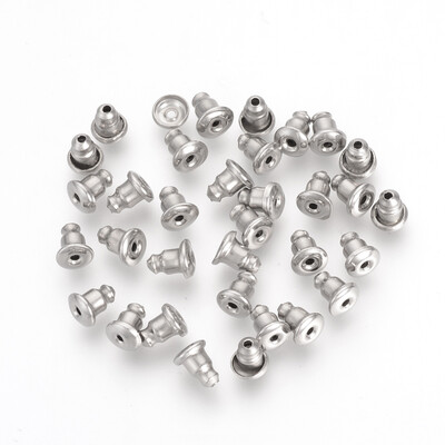 

316L Stainless Steel Ear Nuts Findings Stainless Steel Color 56x45x45mm Hole 1mm