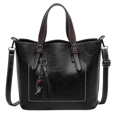 

Women Retro Oil Wax Leather Shoulder Handbags Big Capacity Messenger Totes