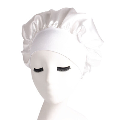 

SUNSIOM Women Satin Bonnet Cap Night Sleep Hair Protect Head Cover Wide Band Adjust Hats