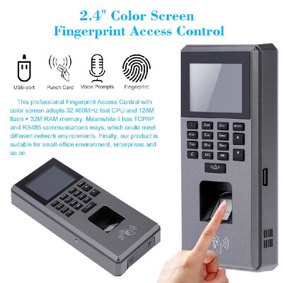 

Biometric Fingerprint & Keypad Door Access Control And Time Attendance Terminal Color Screen 24" TFT USB LCD