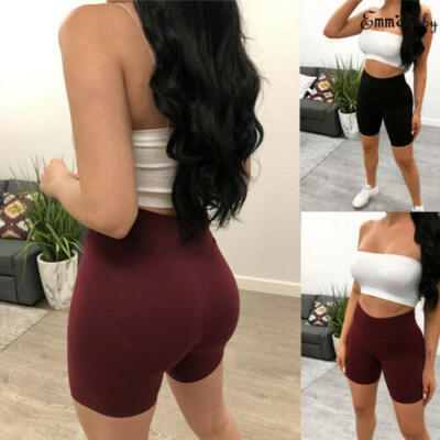 

Women High Waist Leggings Stretch Biker Shorts Workout Yoga Pants Fitness Sports