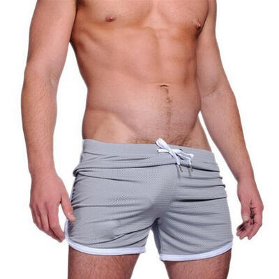 

Men Bodybuilding Shorts Fitness Gym Clothing Casual Net Solid Outdoor Muscle
