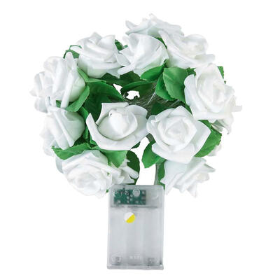 

Romantic 20LED Rose Flower Lamp Home Holiday Festival Party Lights Decor