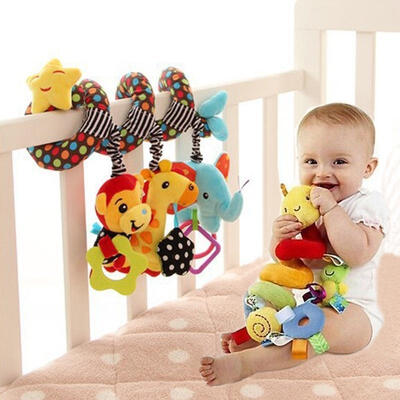 

Baby Activity Spiral Bed Stroller Buggy Cot Car Soft Toy Infant Kids Plush Gift