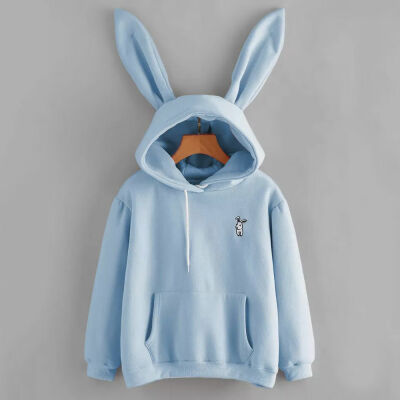 

Womens Casual Cute Long Sleeve Rabbit Hoodie Sweatshirt Pullover Tops Blouse