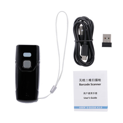 

QR Wireless Barcode Scanner BT & 24G Wireless Connection Portable CodebarQR Data MatrixPDF417 Scanner for LaptopMobile Phones