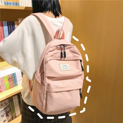 

Ins bag female Korean high school backpack college students ancient sense of simplicity&large capacity Joker computer bag back