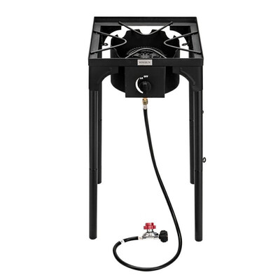 

High Pressure Single Burner for 75000 BTU Outdoor Camp Stove with 0-20 PSI Adjustable Regulator&Steel Braided Hose