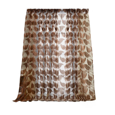 

Leaf Printed Feathers Screens Living Room Leaf Tulle Curtain