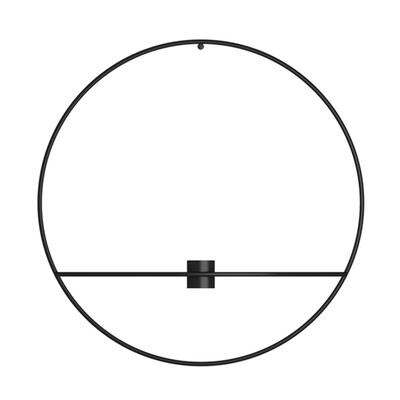 

Metal Candle Holder Geometric Round Candlestick Wall Mounted Crafts Decor