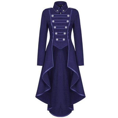 

Women Fashion Coat Steampunk Vintage Tailcoat Jacket Gothic Coat Women Uniform Costume Jacket Fashion Tops Irregular Hem Tuxedo