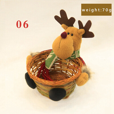 

Merry Christmas Candy Storage Basket Xmas Decoration Santa Claus Storage Basket